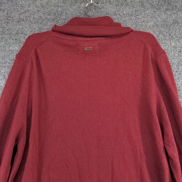 Barbour Women's Pendle Roll Collar Turtleneck Sweater Red 14 Elbow Patch - Picture 6 of 12